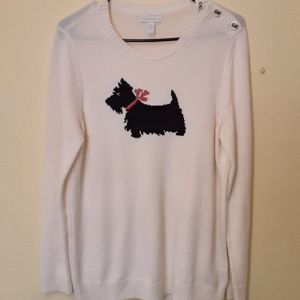 Womens Charter Club Scotty Dog Sweater